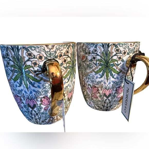 Morris & Co. NWT Qty of 2 William Morris Elegant Bone China Floral Mug Set - Picture 4 of 10